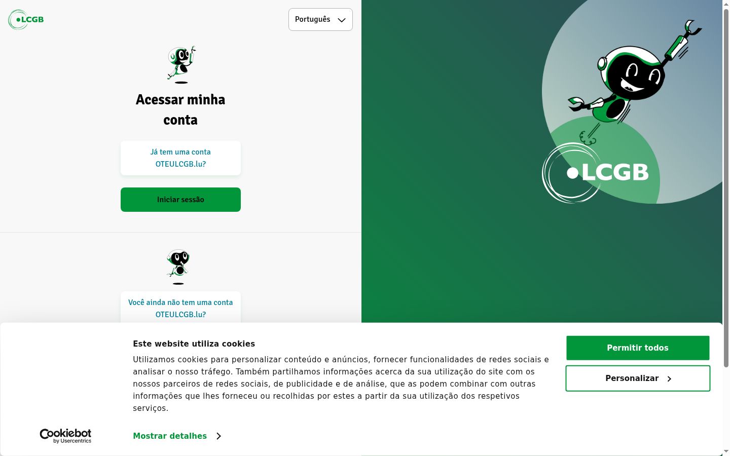 Captura de pantalla del banner de consentimiento mostrado antes de cualquier interacción