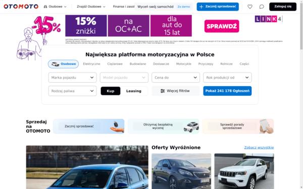 Screenshot of otomoto.pl