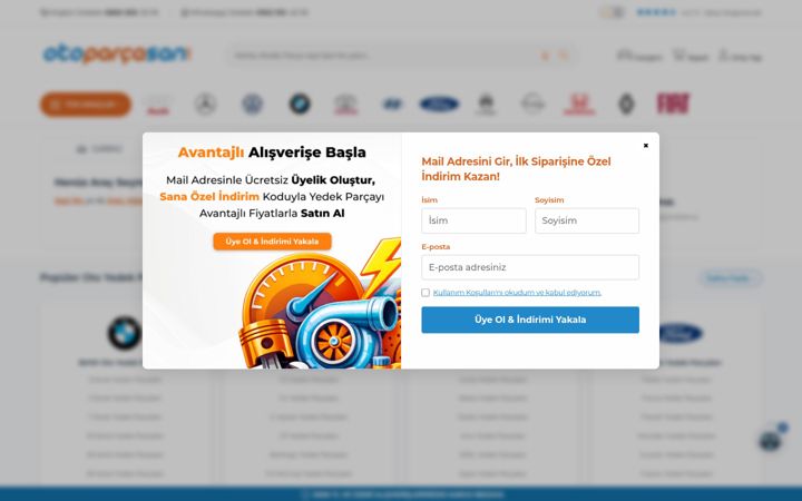 Screenshot of otoparcasan.com