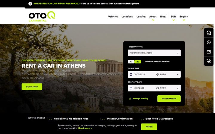 Screenshot of otoq.rent