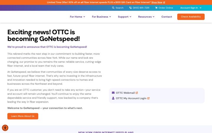 Screenshot of ottctel.com