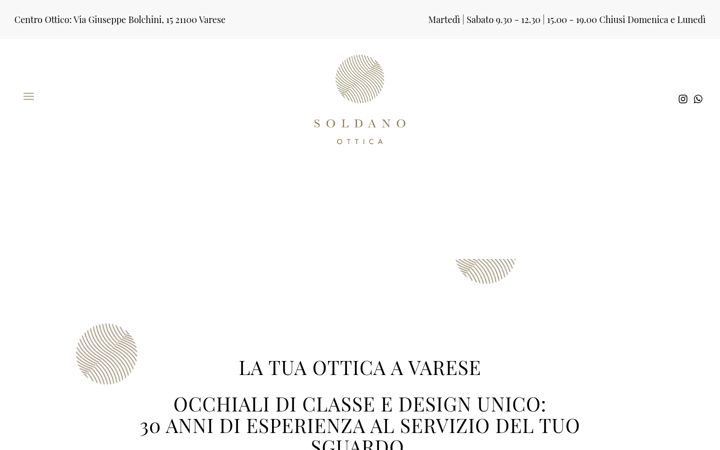 Screenshot stránky otticasoldano.it