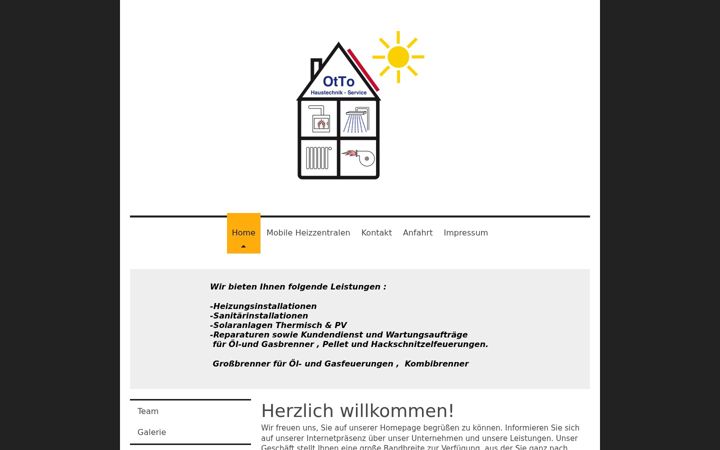 Ekraanipilt saidist otto-haustechnik-service.com