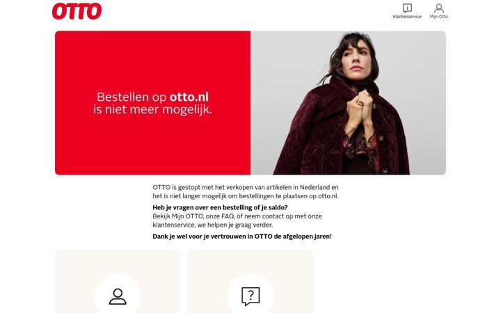 Screenshot of otto.nl
