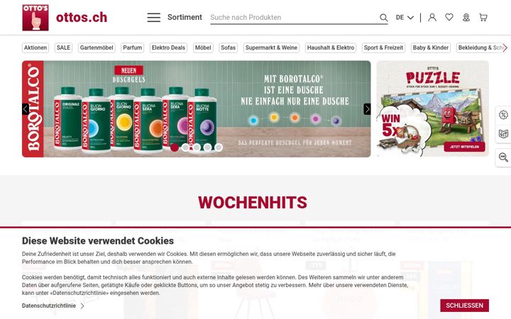 Screenshot of ottos.ch