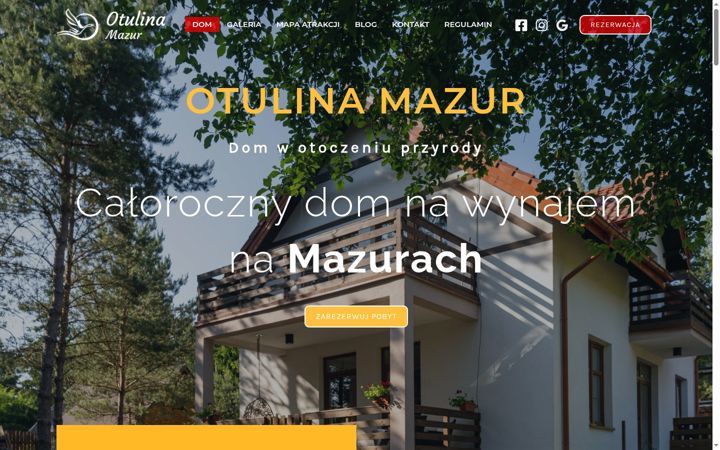 Captura de ecrã de otulinamazur.pl