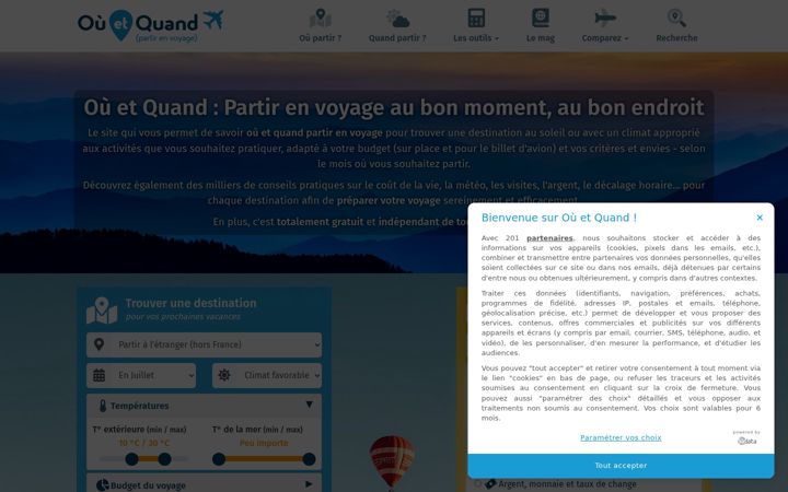 Screenshot of ou-et-quand.net