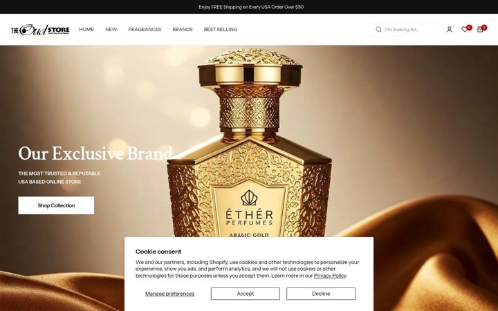 Screenshot von oudstore.com