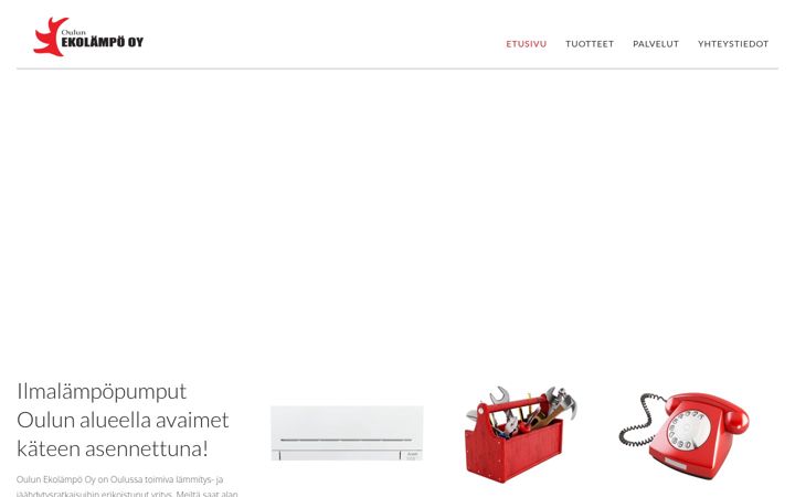 Screenshot ta' oulunekolampo.fi