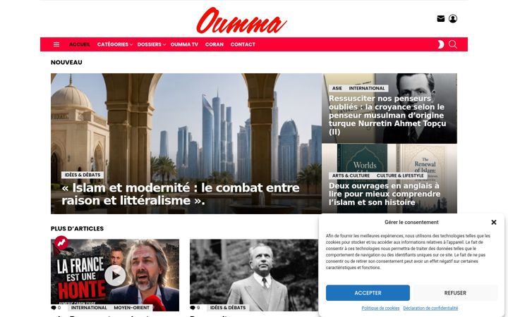 Screenshot of oumma.com