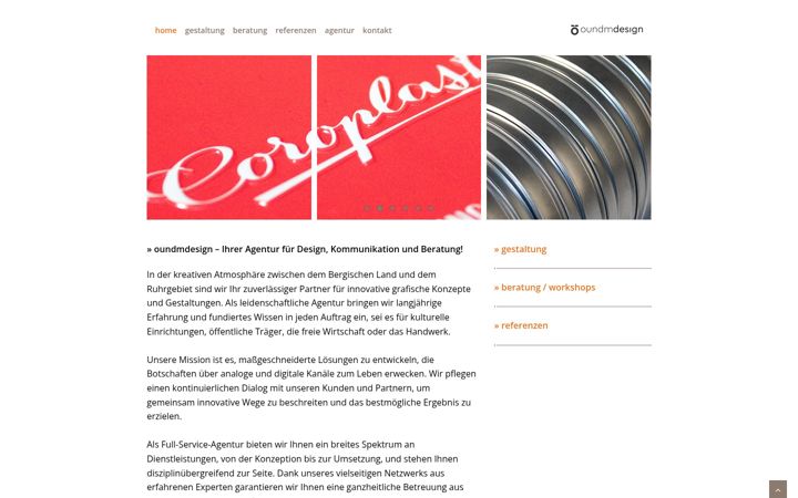 Screenshot of oundmdesign.de