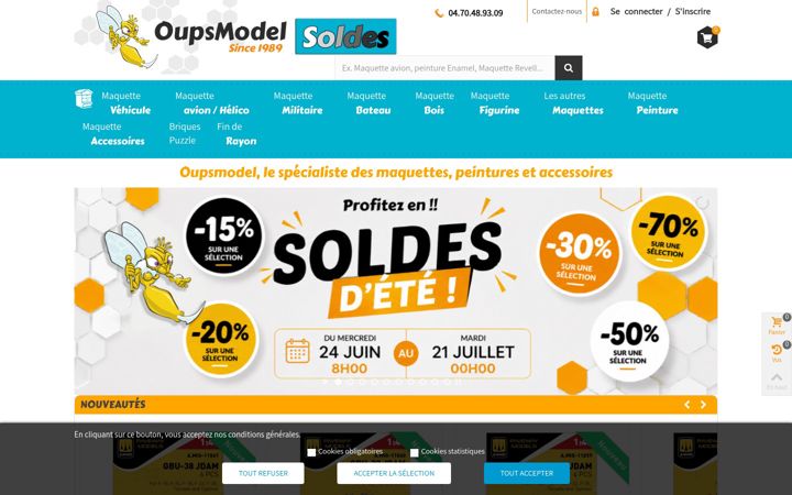 Screenshot of oupsmodel.com