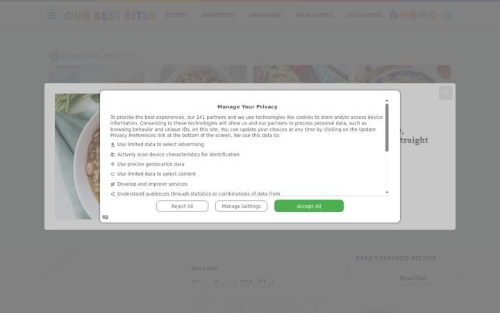 Screenshot of ourbestbites.com
