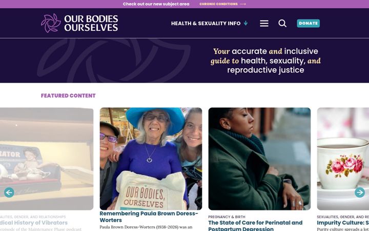 Screenshot του ourbodiesourselves.org