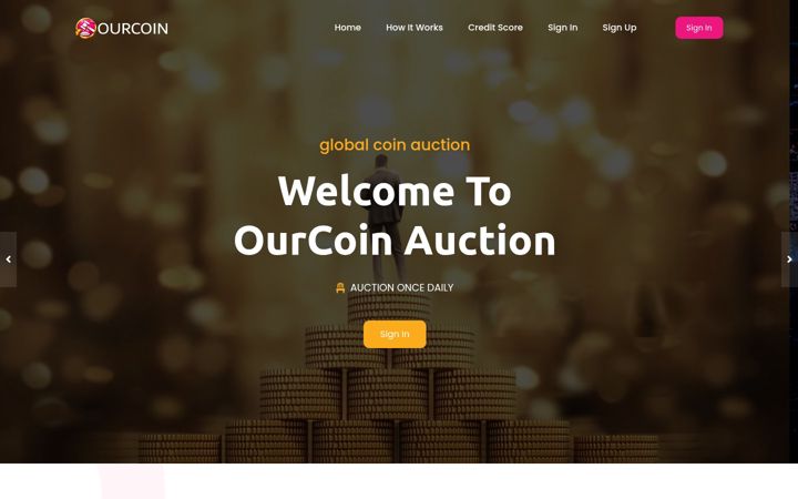 Screenshot von ourcoin.live