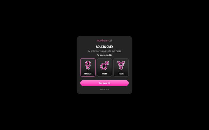 Screenshot di ourdream.ai