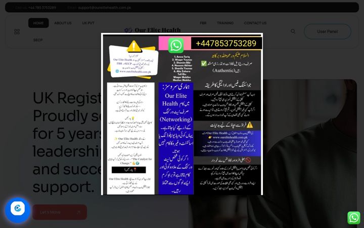 Screenshot of ourelitehealth.com.pk