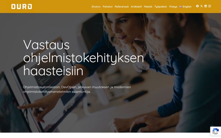 Snímek obrazovky ouro.fi