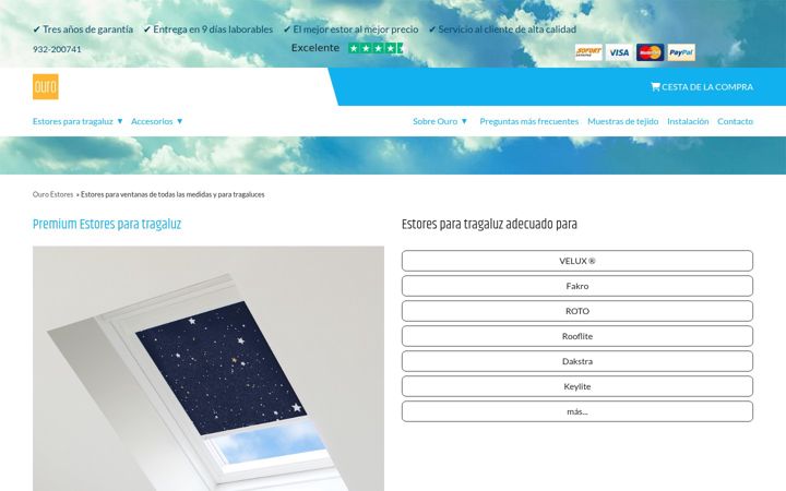 Capture d'écran de ouroestores.es