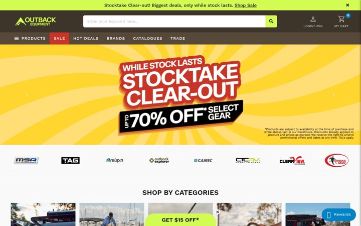 Screenshot of outbackequipment.com.au