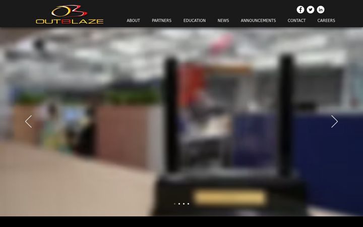 Screenshot of outblaze.com