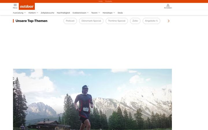 Screenshot of outdoor-magazin.com