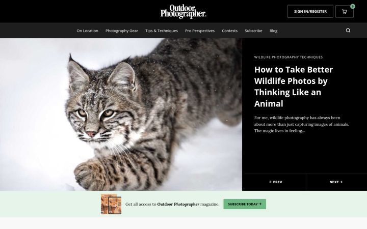 Screenshot of outdoorphotographer.com