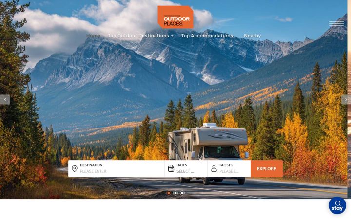 Screenshot of outdoorplaces.com