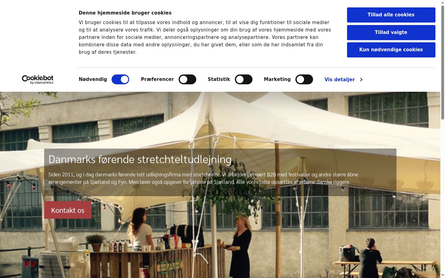 Screenshot des Einwilligungsbanners vor jeglicher Interaktion