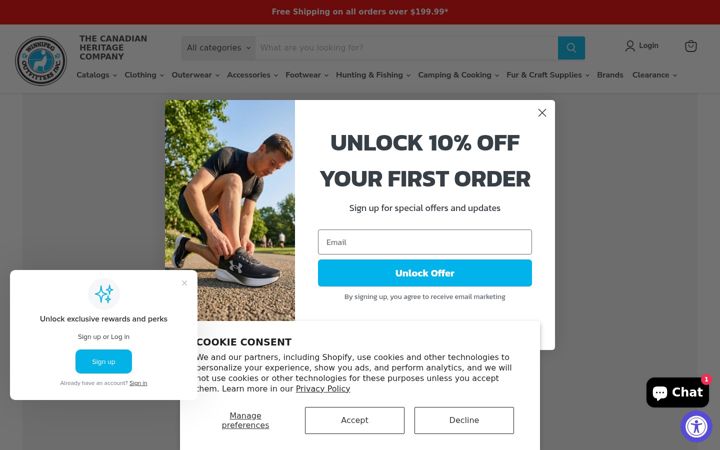 Screenshot of outfitters.ca