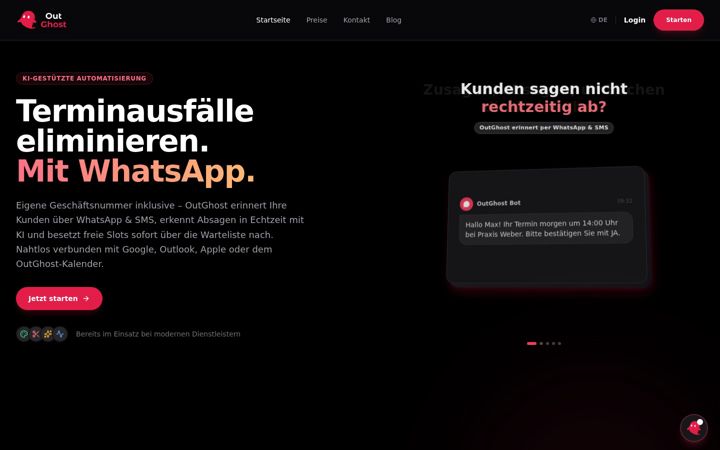 Screenshot of outghost.de