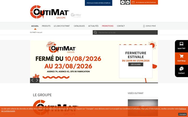 Screenshot of outimat.com