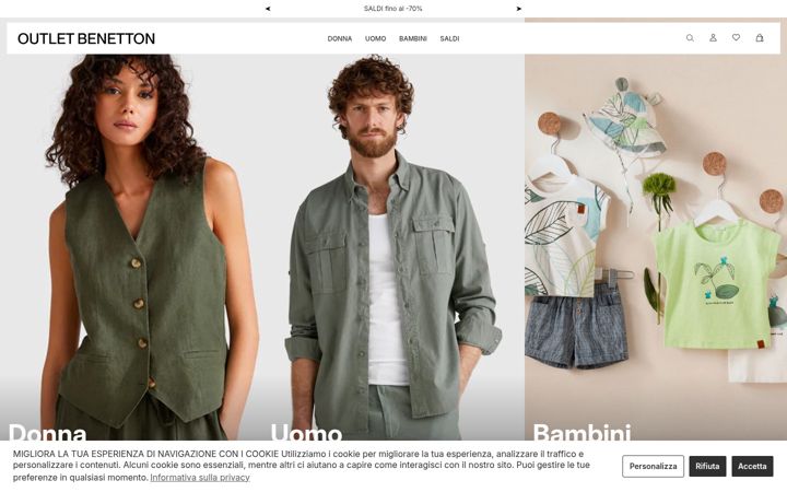 Screenshot of outletbenetton.com