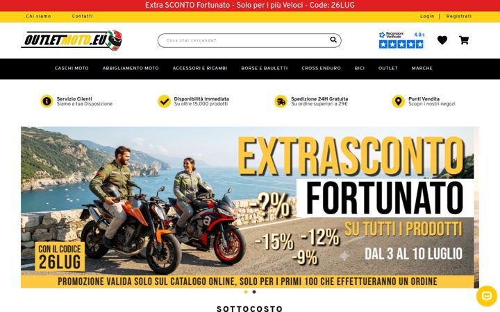 Screenshot of outletmoto.eu