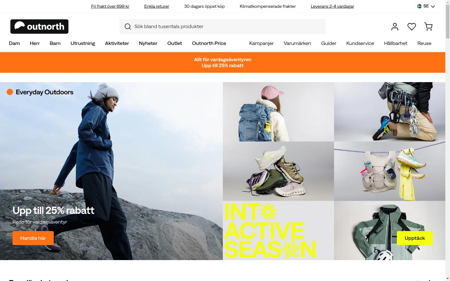 Screenshot of outnorth.se