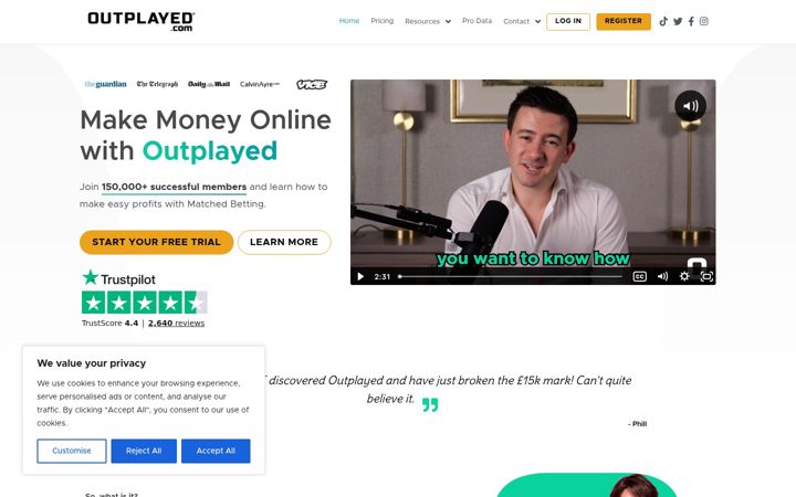Screenshot of outplayed.com
