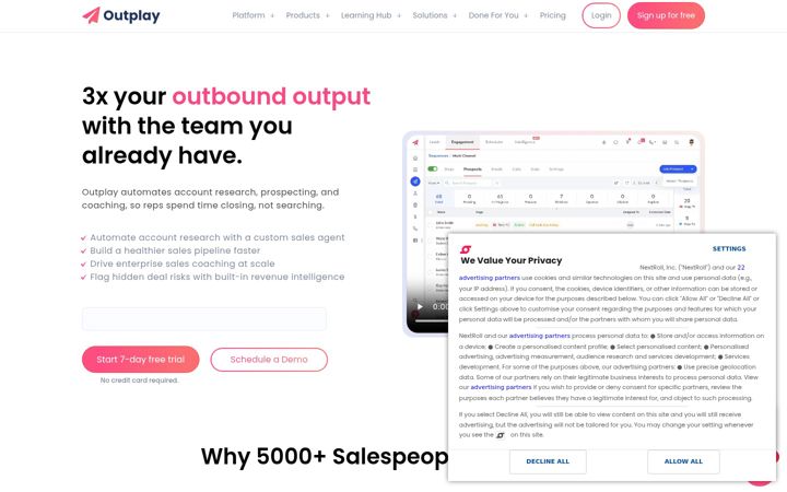 Skjermbilde av outplayhq.com