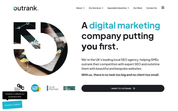 Screenshot of outrank.uk