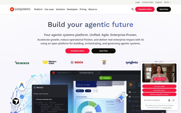 Snimka zaslona za outsystems.com