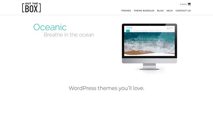 Screenshot of outtheboxthemes.com