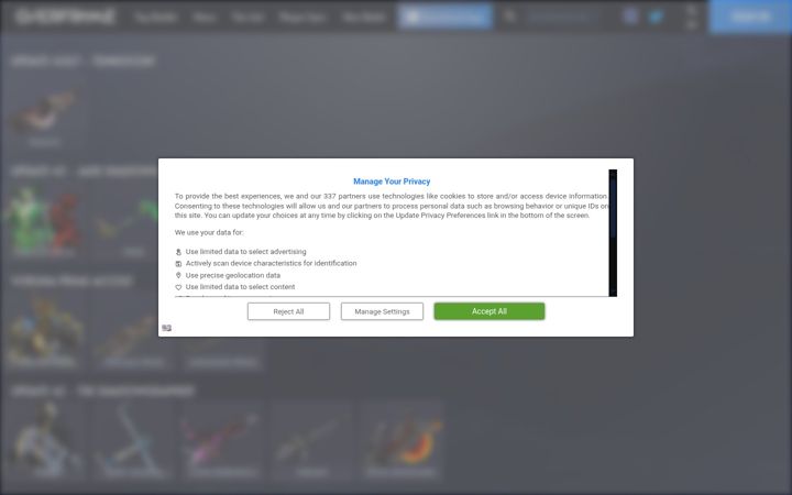Ekrānuzņēmums no overframe.gg