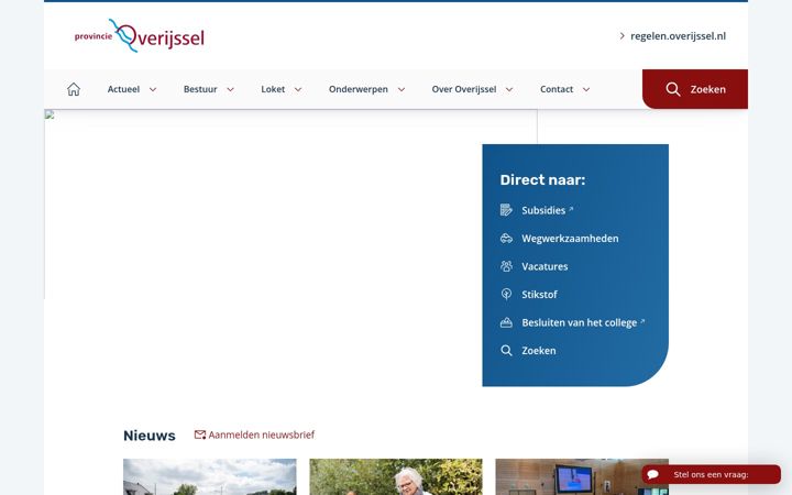 Screenshot of overijssel.nl