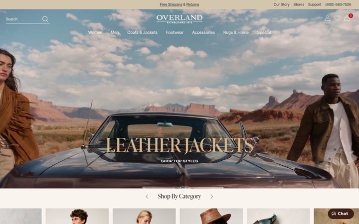 Screenshot of overland.com