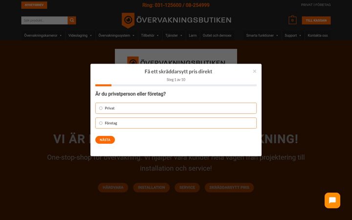 Screenshot of overvakningsbutiken.se