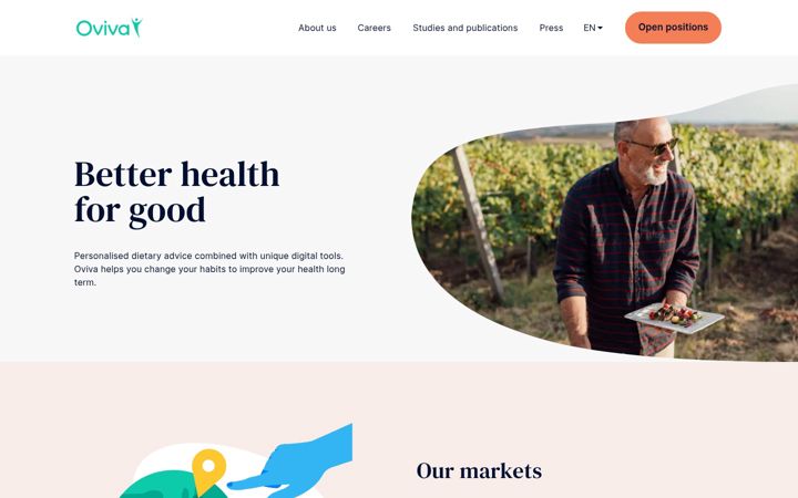 Screenshot of oviva.com
