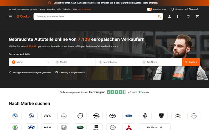 Screenshot of ovoko.de