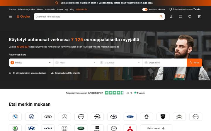 Screenshot of ovoko.fi