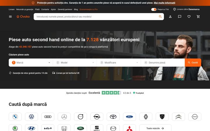 Screenshot of ovoko.ro