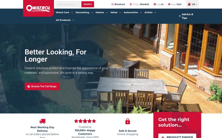 Screenshot of owatroldirect.co.uk