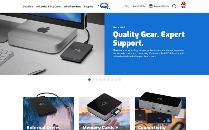 Screenshot of owc.com